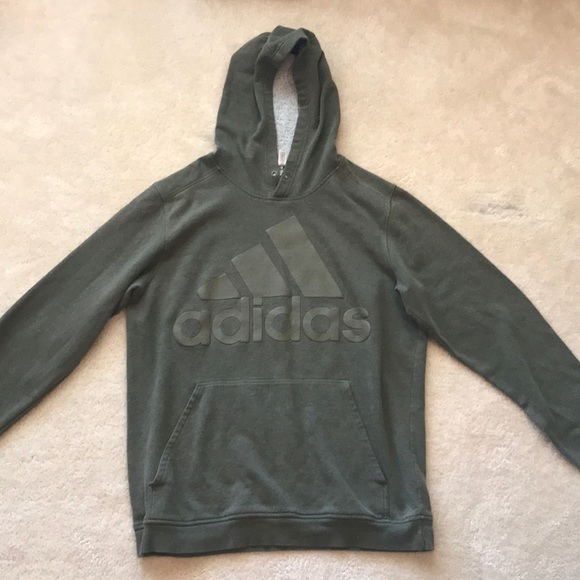 Army green adidas hoodie - Picture 1 of 1